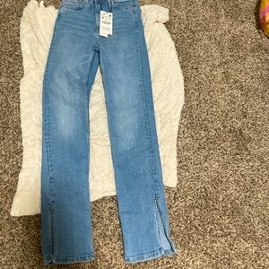 Zara high waisted split  jeans